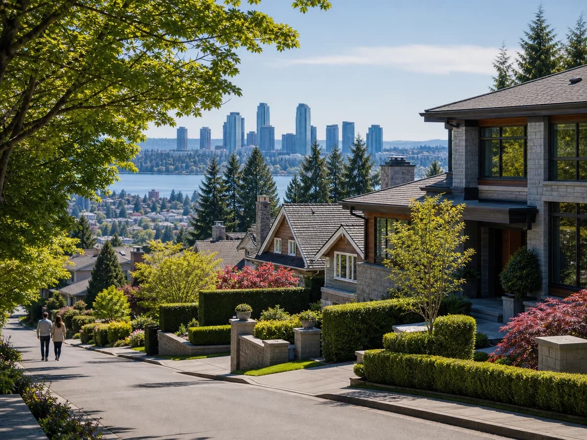 Seattle skyline versus Eastside Bellevue skyline comparison